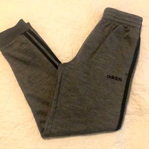 Boys Adidas dark gray joggers size medium